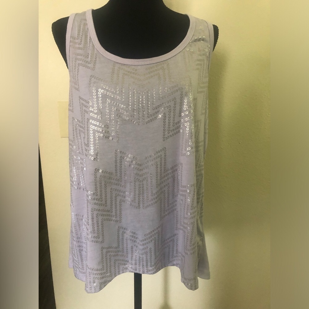 Route 66 Lavender Sparkly Tank Top Sleeveless